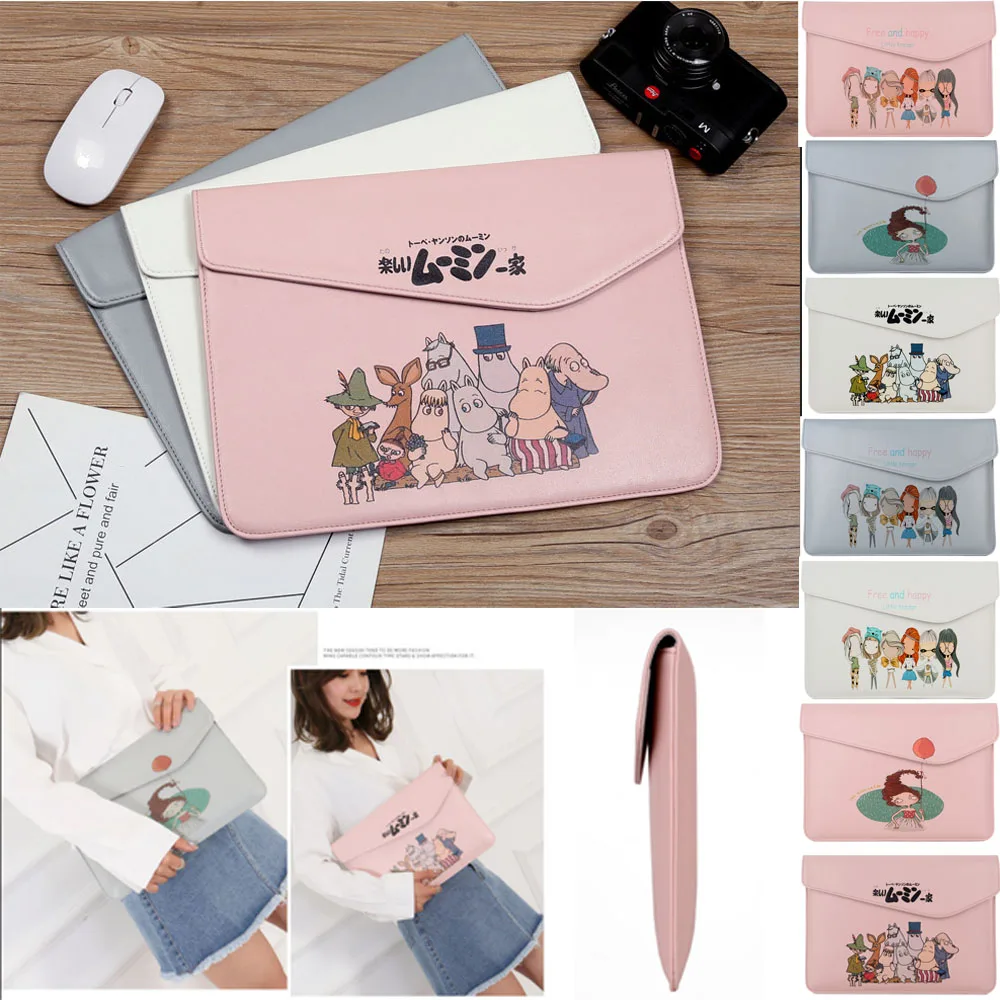 

Women Man Cartoon Patten Pu Leather Sleeve Case For Notebook 14 inch,Bag Cover For New Thin Acer Dell HP Asus Lenovo 14.1 inch