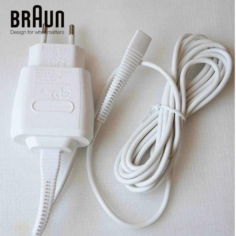 

12V 0.4A EU US White AC Adapter Power Charger Cord For Braun Shaver Genuine Real Origin IPX4 Waterproof Brand New White