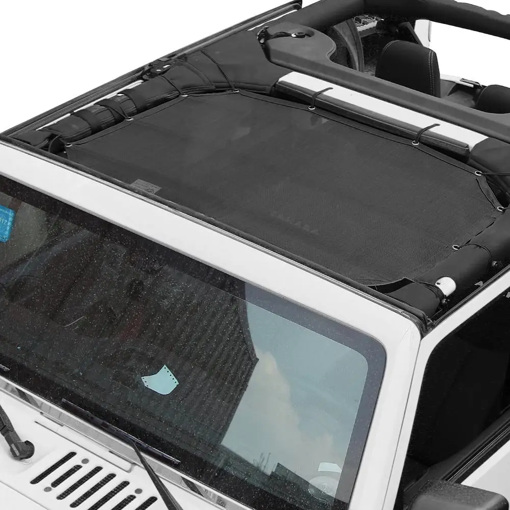 

Wrangler Top SunShade Cover Hood Net Polyester Car Roof Bag Multipurpose Elastic Mesh Luggage Sunscreen Mesh for Jeep