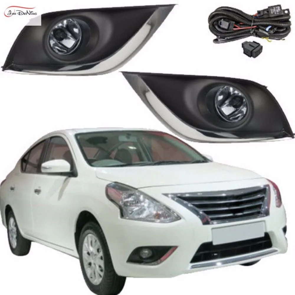 JanDeNing Car Fog Lights For Nissan Sunny 2014 2015 /Almera 2014