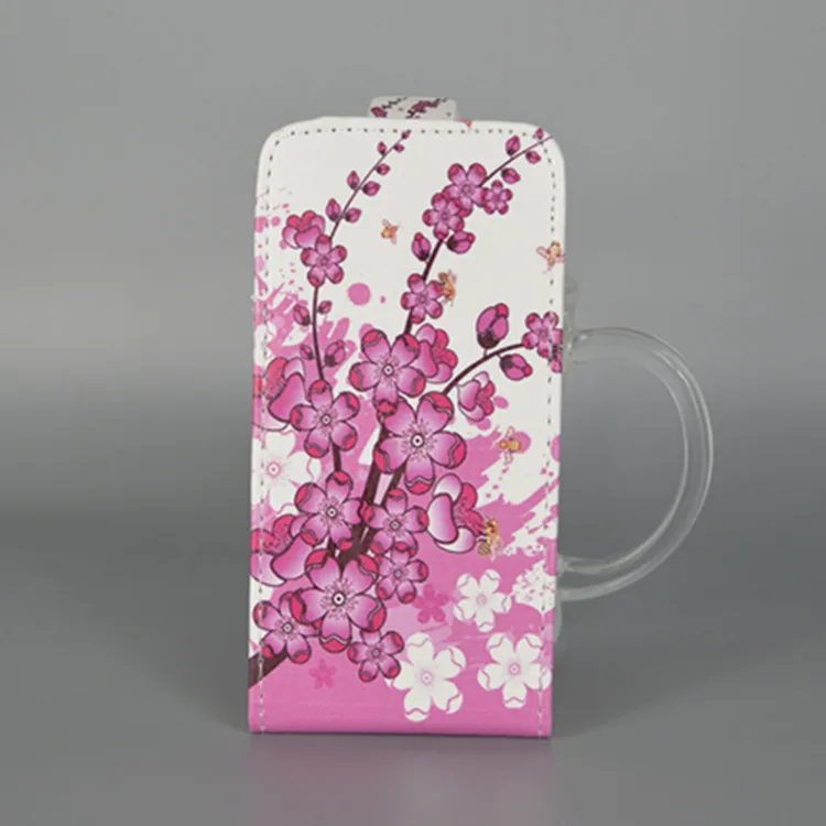 

For Huawei Ascend Y330 Hot Pattern Cute PrintingVertical Flip Cover Open Down/up Back Cover filp leather case