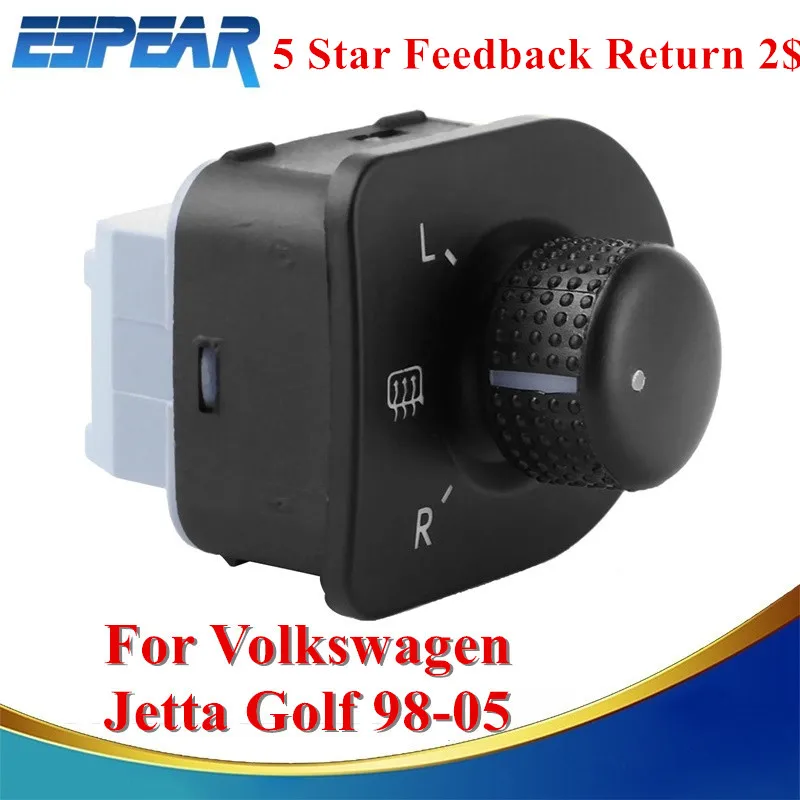 Side Mirror Switch Knob Heat Control For VW Beetle Passat B5 B5.5 Jetta