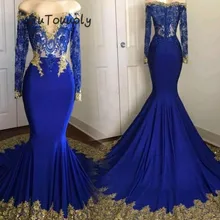 gold and royal blue wedding dress