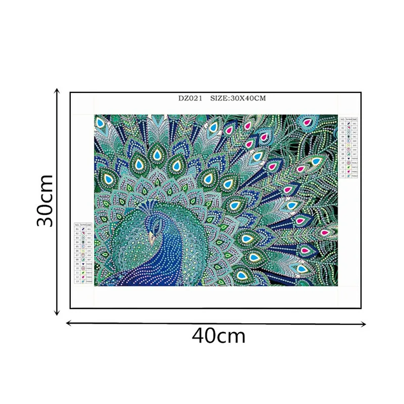 Алмазная живопись особой формы, Яркий Павлин, сделай сам, 5D, частичная дрель, наборы для вышивки крестом, хрустальные стразы, искусство