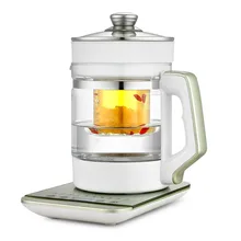 Электрический чайник отверждения горшок полностью автоматический утолщенный стеклянный Электрический с многофункциональным и цветком