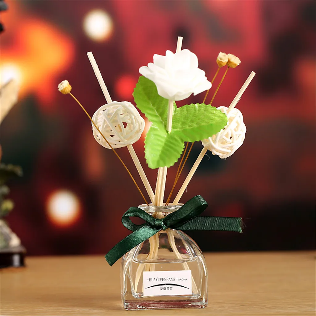 

Reed Oil Diffusers with 3PCS Rattan Volatile Sticks Glass Bottle and Scented Oil 50 ML Oil Room Fragrance Aromatherapy MAY22