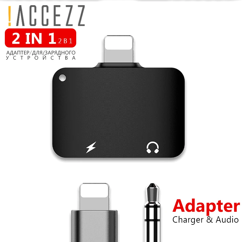 Beste ! ACCEZZ 2 in 1 Audio amp; Charger Converter Voor iphone X 8 7 Plus XS MAX XR Verlichting Opladen Luisteren hearphone Jack Splitter 3.5mm