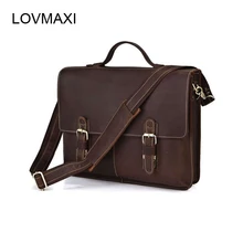 Sacs fait de véritable daim d’affaires sac homme en cuir véritable ordinateur portable sacs haut-poignée sacs à main épaule Porte-Documents 7090