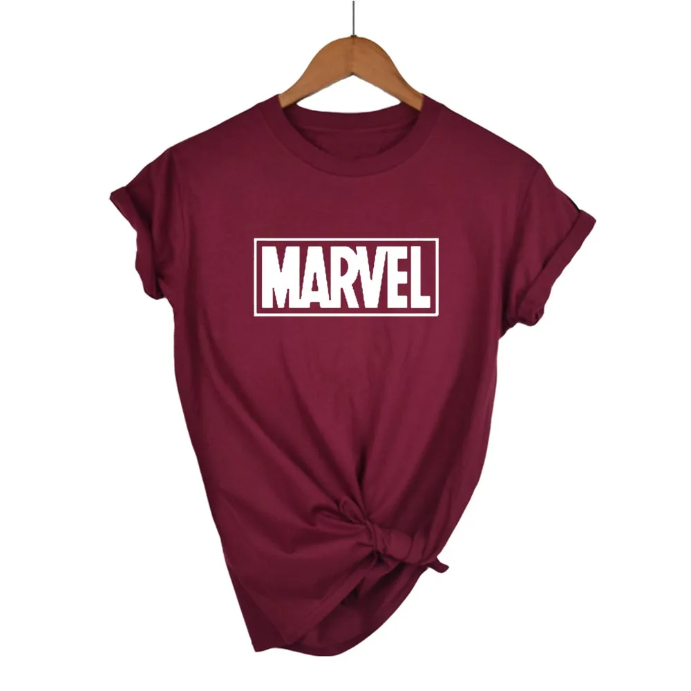 

2017 New Fashion MARVEL t-Shirt woman cotton short sleeves Casual woman tshirt marvel t shirts woman tops tees Free shipping