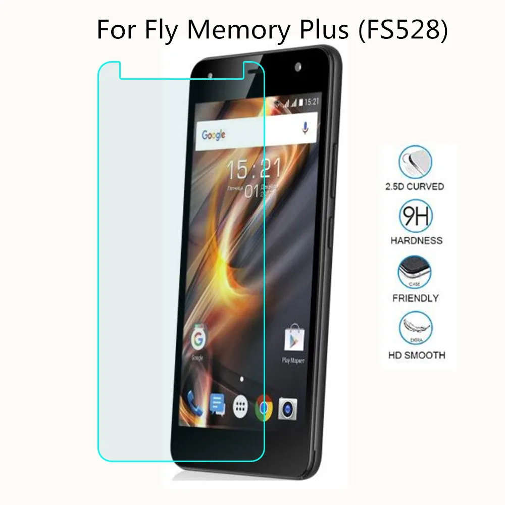 

New Screen Protector Glass Phone For Fly Memory Plus (FS528) Phone Tempered Glass SmartPhone Front Film Protective Screen