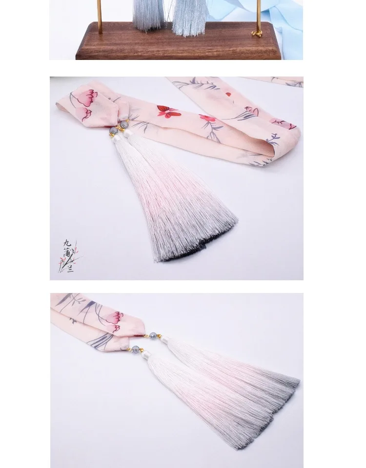 Hanfu ancientry ободки для волос с кисточками аксессуары для волос получение тонкой веревки заслуживает играть роль восстановления древнего головного убора cos