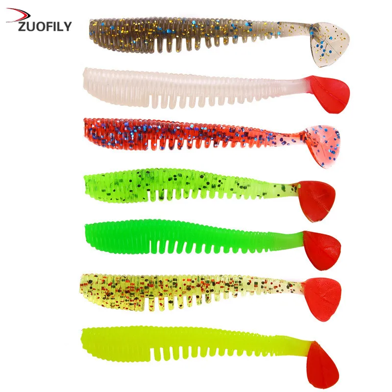 

10pcs/lot Soft Fishing Lure Silicone Shad Worm Bait 80mm 2.5g Swimbait Vivid Pike Bass Lure isca artificial Fishing Tackle
