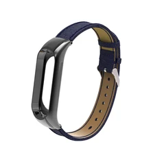 Кожаный сменный ремешок на запястье для Xiao-Mi Band 3/4 Универсальный кожаный ремешок коричневый шагомер аксессуары