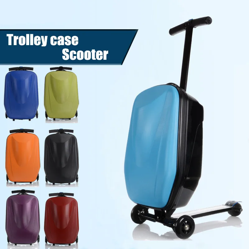 Alla moda di Scooter Valigia Adulto Pieghevole 3 Ruote di Scooter Carrello  Dei Bagagli di Viaggio Durevole Trolley Scooter Con Zaino|Kick  Scooters,Foot Scooters| - AliExpress