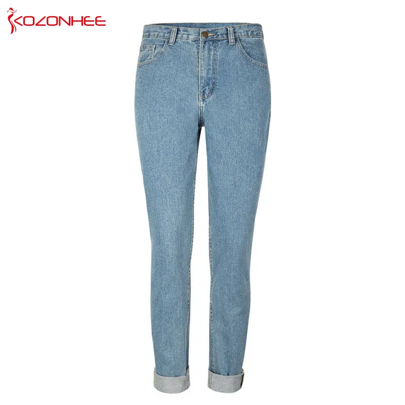 Женские джинсы размера плюс, с высокой талией, вымытый светильник, синие, настоящие джинсы, бойфренд, джинсы для женщин