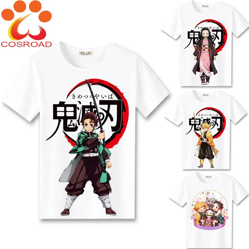Cosroad Demon Slayer: Kimetsu No Yaiba Косплей Футболка Kamado Tanjirou Nezuko костюмы мужчины женщины