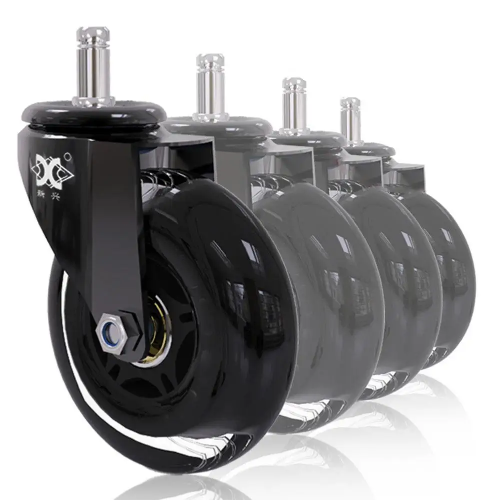 3 Inch 360 Degree Rotation PU Swivel Caster Wheel Universal Wheel for