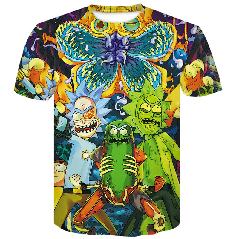 

menswear 2019 Rick and Morty marvel 3D T-Shirt Skull Newest Summer Cartoon motley crue men t shirt harajuku funny Male T-shirts
