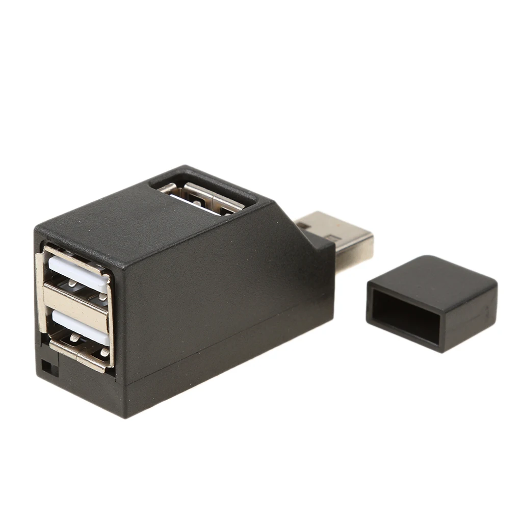 USB 2.0 High Speed Mini 3 Port Hub for PC Laptop Desktop Computer