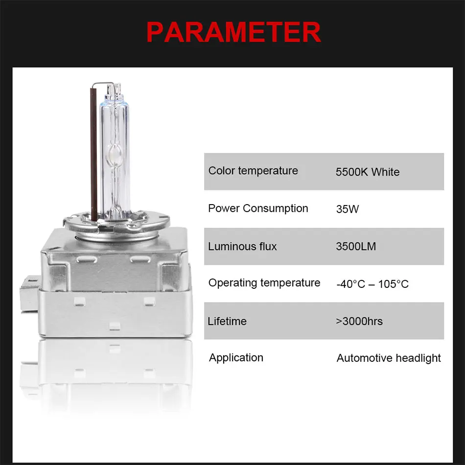RACBOX 2 шт. D5S HID Ксеноновые лампы для фар Глобус 35 Вт 5500 к Белый Замена для KIA hyundai Audi фары автомобиля Стайлинг