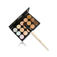New Promotion 15 Colors Makeup Camouflage Facial Concealer Palette Cream Eyeshadow Brush