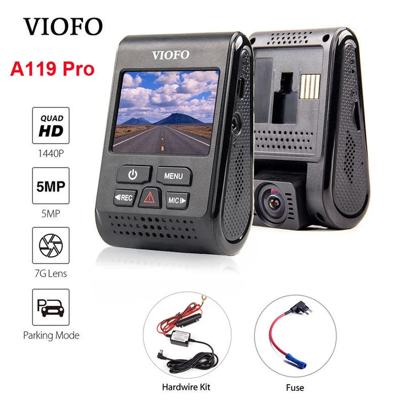  VIOFO A119 Pro Capacitor 2K 1440P Novatek 96660 AR0521 HD Car Dash Cam Video Recorder DVR +Hardwire