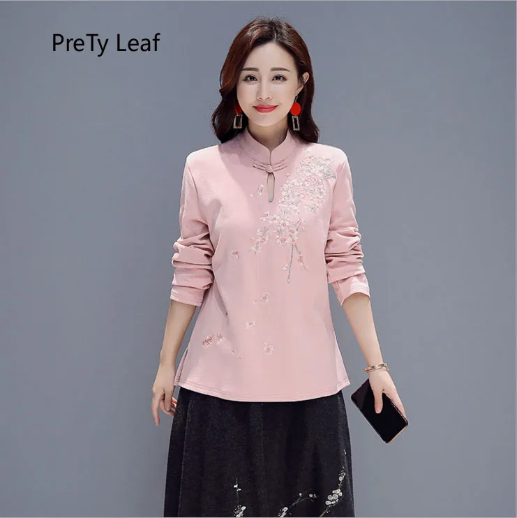 В этническом стиле вышивка осень стиль футболка