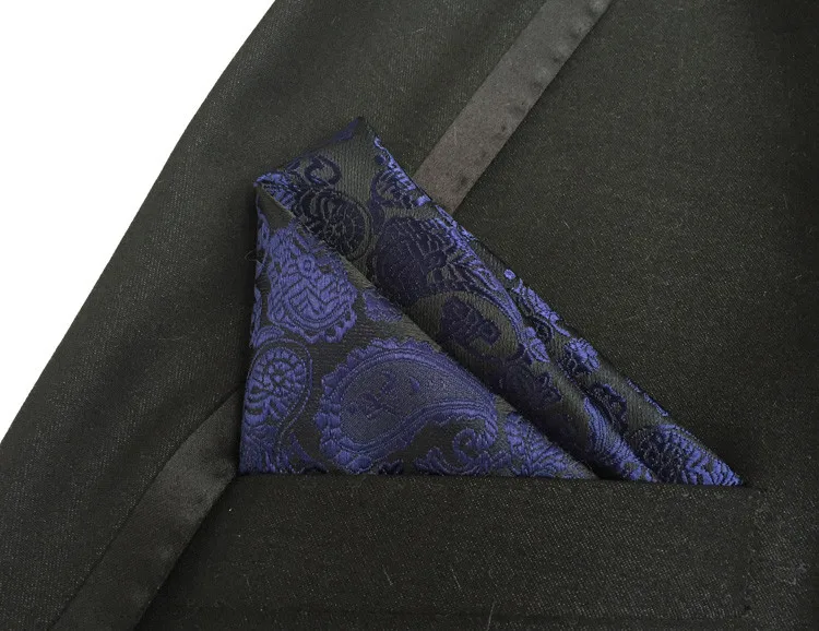 Винтажное полиэфирное полотенце для сундуков с цветочным узором пейсли, карманные носовые платки для мужчин