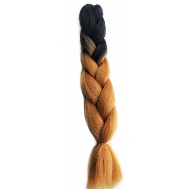 Pervado волосы высокой температуры волокна Джамбо косички объемные волосы 2" 100 г горох зеленый Омбре синтетические вязанные косички волосы для наращивания - Цвет: #35