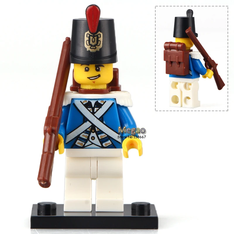 

PG992 Single Sale Imperial Guard Bluecoat Soldier Pirates 70409 70411 Building Blocks Bricks Children Gifts Toys PG8035