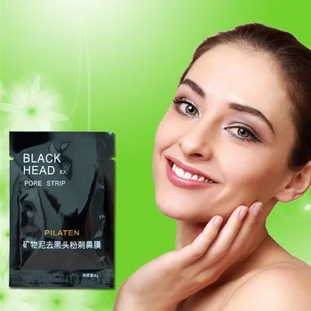 

100pcs PILATEN Face Care Facial Minerals Conk Nose Blackhead Remover Mask Cleanser ,Deep Cleansing Black Head black mask