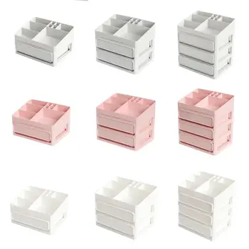 

DIY Multi-layer Plastic Drawers Makeup Container Organizer Case Storage Box Jewelry Cosmetic Office Boxes