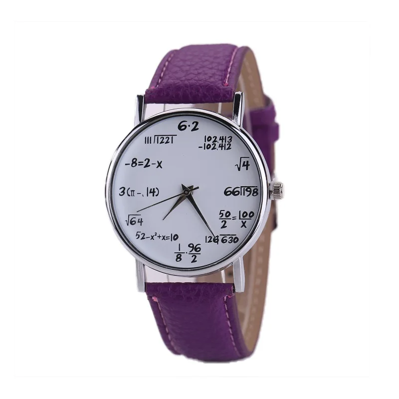 

Simple Round Watches With Math Formula Equation For Women Men Relogio Feminino