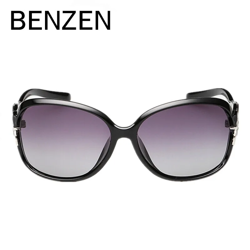BENZEN, женские солнцезащитные очки, поляризационные, негабаритные, с бантом, солнцезащитные очки для женщин, женские солнцезащитные очки, Oculos De Sol Feminino, чехол 6010
