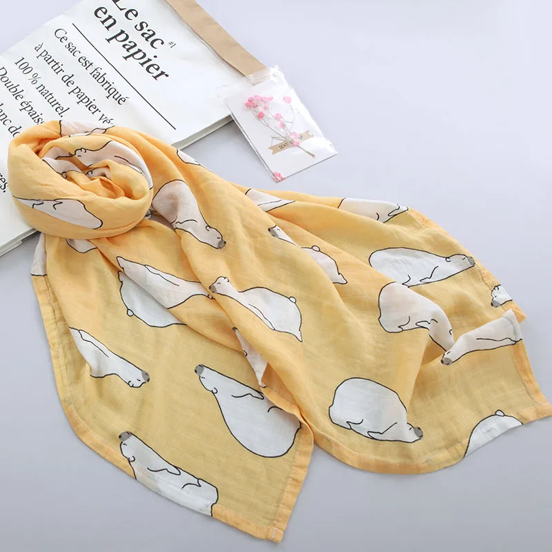 

Newborn Muslin Blanket Baby Accessories Swaddle Blankets Animals Lemon Print Baby Photography Wrap Infant Baby Swaddling Blanket
