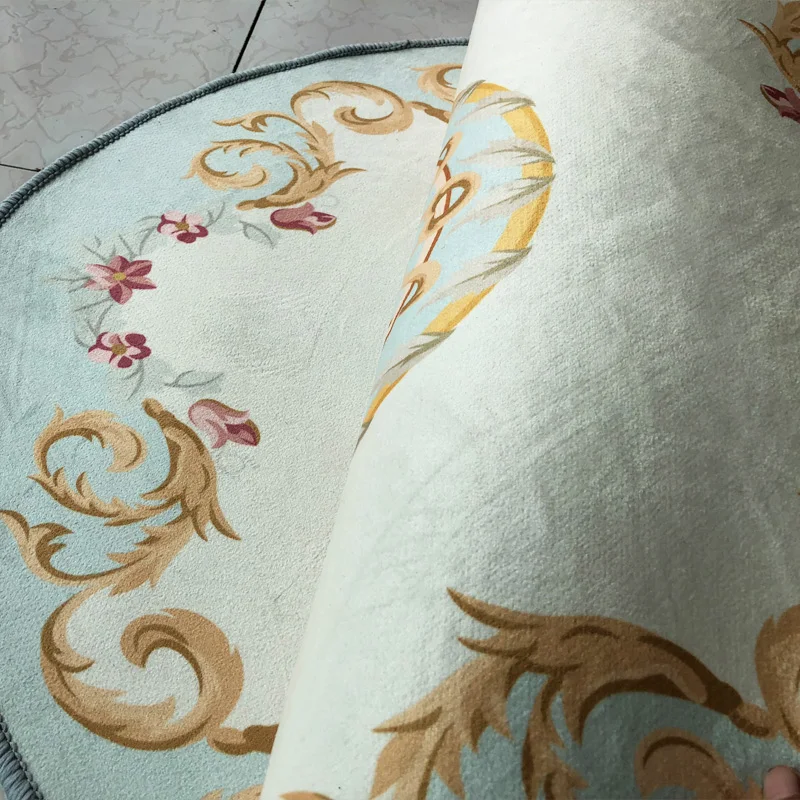  European Pastoral Bedroom Bedside Carpet Living Room Coffee Dining Table Oval Rug - 32900034774