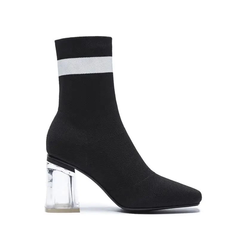 Sexy Pie Botines Dedo Memunia Otoño Moda Venta De Zapatos Cuadrados Caliente Invierno Black Baile La Del Botas Tacones Señora Mujeres Altos q8x1nv8ZB