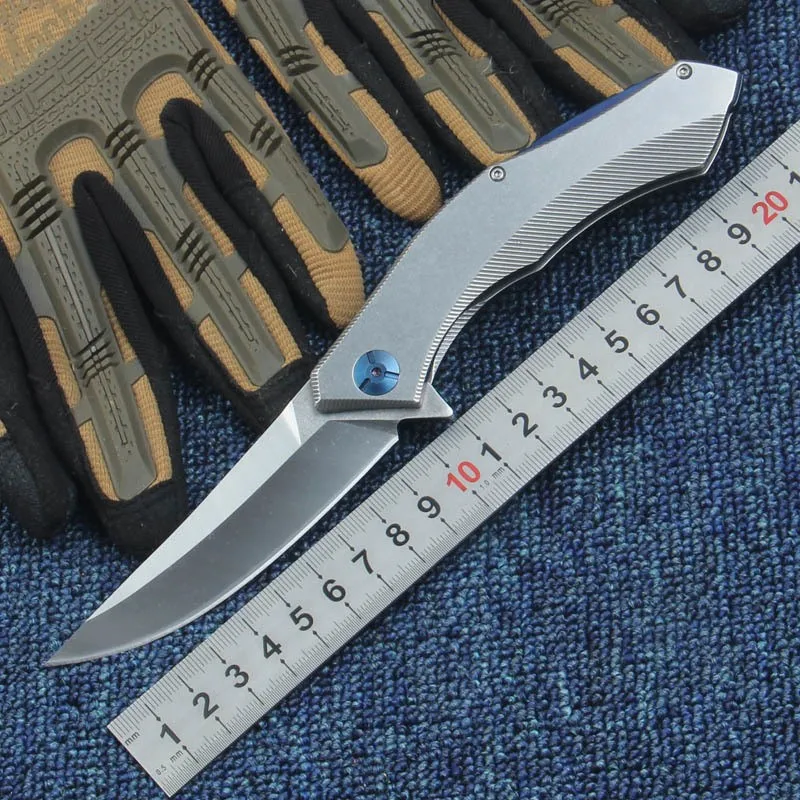 

New tactical folding knife D2 blade full steel Handle camping hunting knife survival gift pocket knives utility EDC hand tools