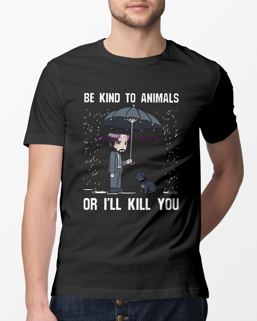 

brand men shirt Keanu Reeves Be kind to animals or I will kill you shirt