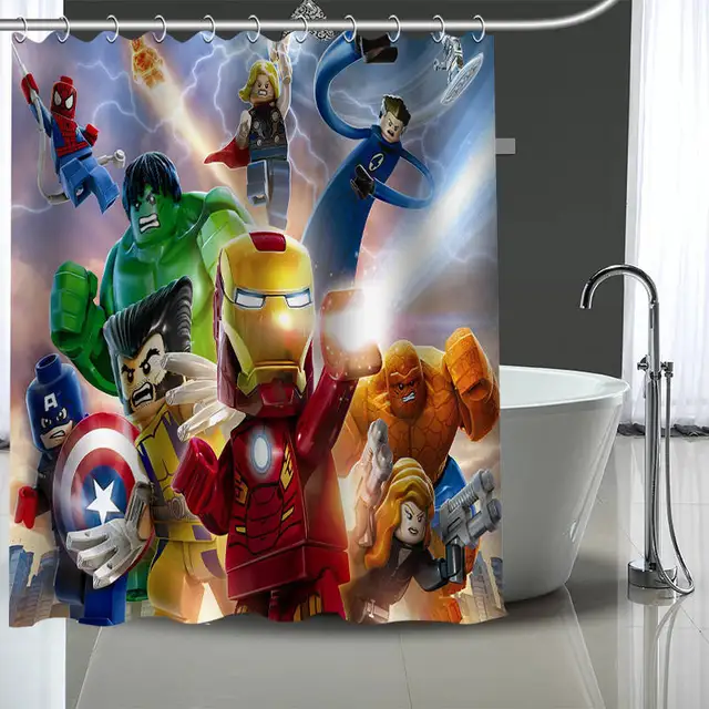 Custom lego Shower Curtain Modern Fabric Bath Curtains Home Decor