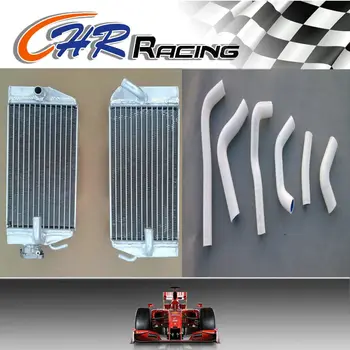

aluminum radiator & silicone hose WHITE for 2003 2004 2005 Honda CRF450 CRF450R