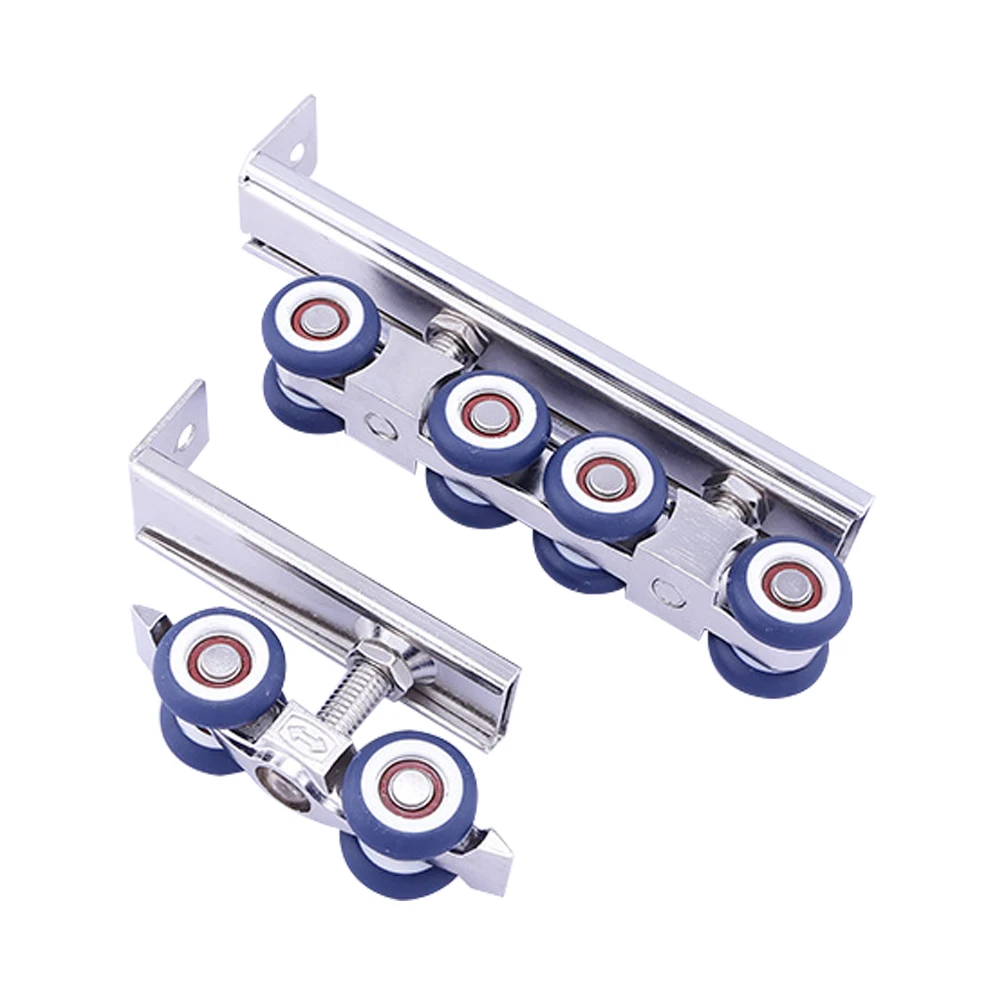

2pcs Blue zinc alloy 4 wheel Wardrobe Closet Cabinet Pulley Hardware Sliding Door Rollers