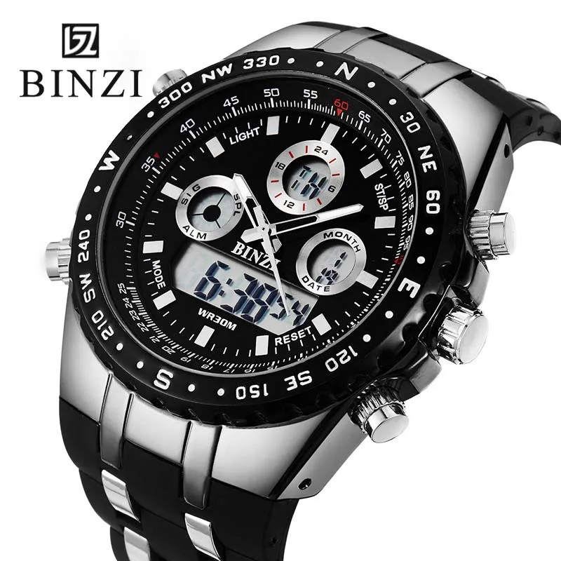 BINZI мужские часы reloj hombre спортивные водонепроницаемые для мужчин наручные Relogio
