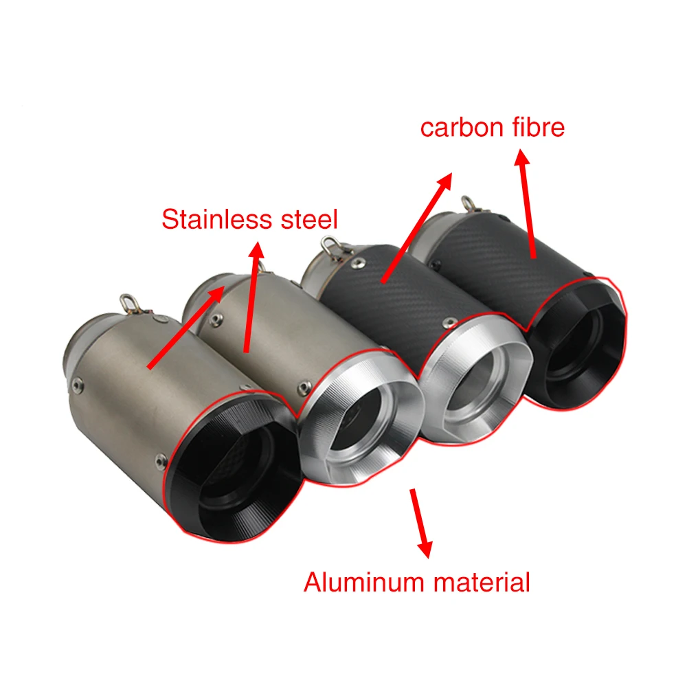 ZS гоночный Универсальный мотоцикл короткий глушитель труба универсальный глушитель наконечники для Yamaha Kawasaki Honda Slip 38-51 мм