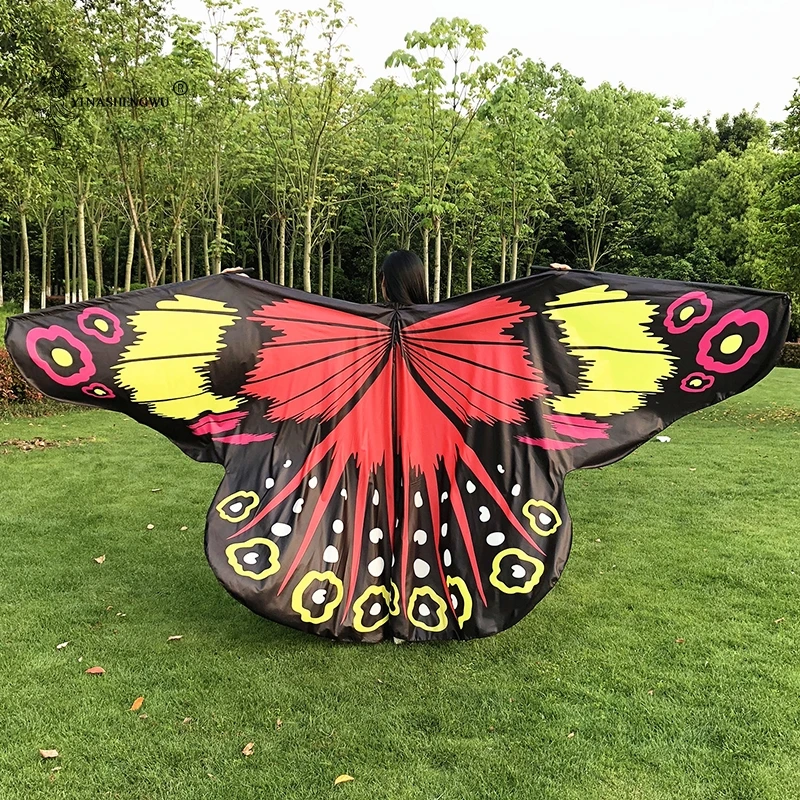 Для взрослых и детей, Радужная Бабочка, 360 градусов, большая бабочка, реквизит, высокое качество, для танца живота, Isis крылья, восточные крылья для танца живота