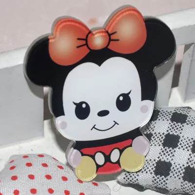 1 шт. очаровательные комбинезоны с рисунком «Микки Маус» Аксессуары Minnie Kawaii аниме значки с героями мультфильмов акриловые заколки Брошь на рюкзак сумки декоративные для девочек подарок на день рождения - Цвет: Темно-синий