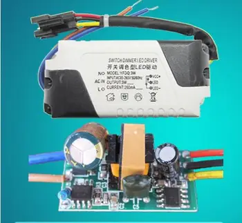 

3W 4-7W 8-12W 8-25W 25-36W 36-50W Constant current 3 color change LED Driver power transformer Ballasts adapter A004