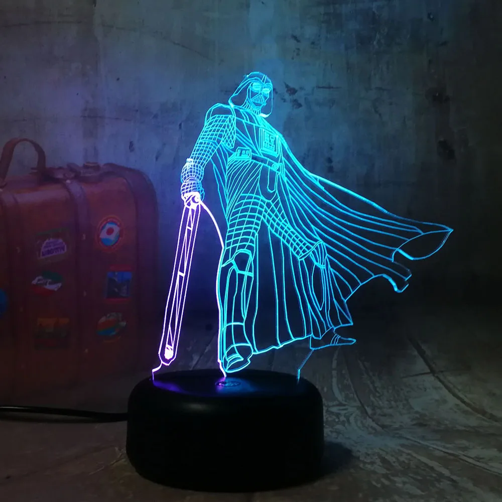 Прохладный из серии Звездные войны с Дартом Vade 3D RGB светодиодный ночной