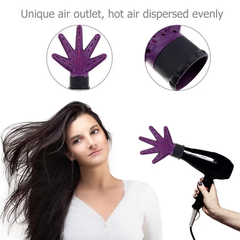 1 шт., зеленый пластиковый диффузор для волос в форме руки, диффузор для вьющихся волос для кудрявых парикмахерских салонов, аксессуары для парикмахерских