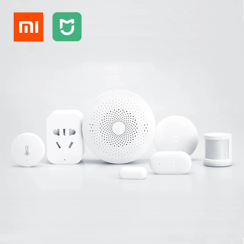 

2019 Xiaomi Smart Home Kits Gateway Door Window Sensor Human Body Sensor Wireless Switch Humidity Zigbee Socket MI APP